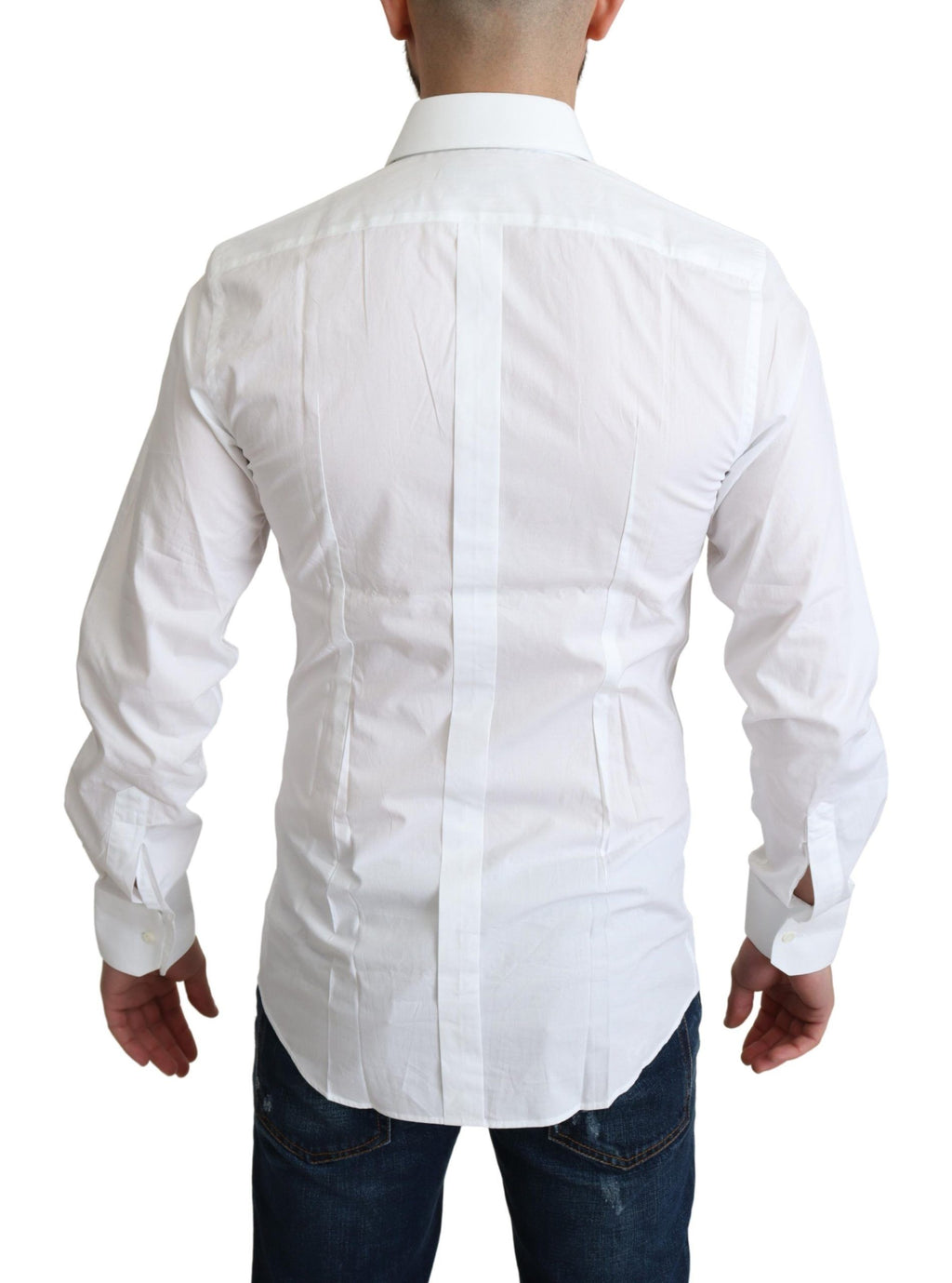 Chemise habillée Dolce & Gabbana en pur coton blanc pour homme