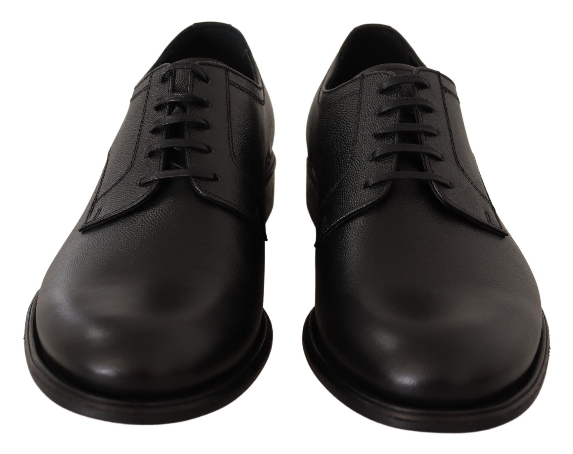 Chaussures Derby Habillées pour Homme en Cuir Noir à Lacets Dolce & Gabbana