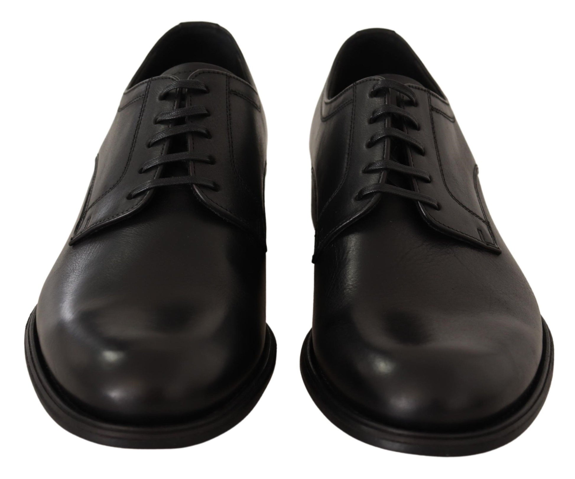 Chaussures Derby Habillées pour Homme en Cuir Noir à Lacets Dolce & Gabbana