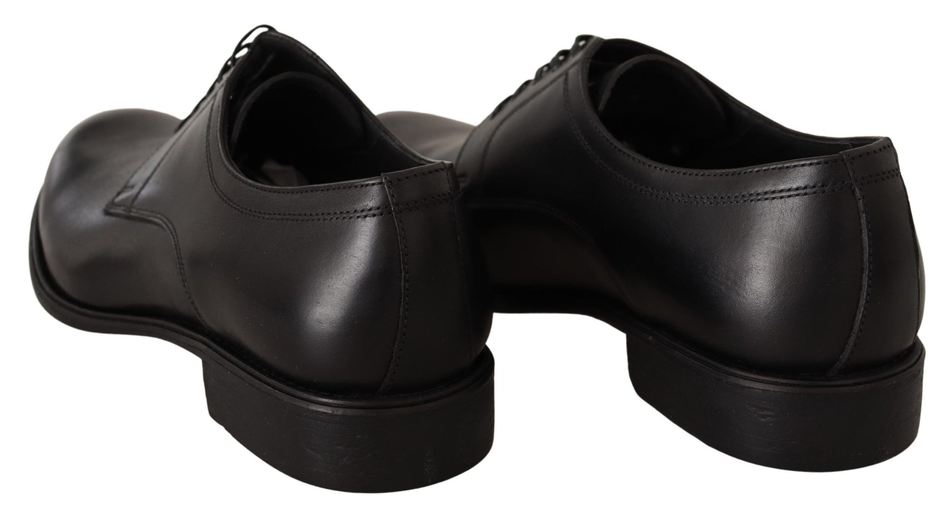 Chaussures Derby Habillées pour Homme en Cuir Noir à Lacets Dolce & Gabbana