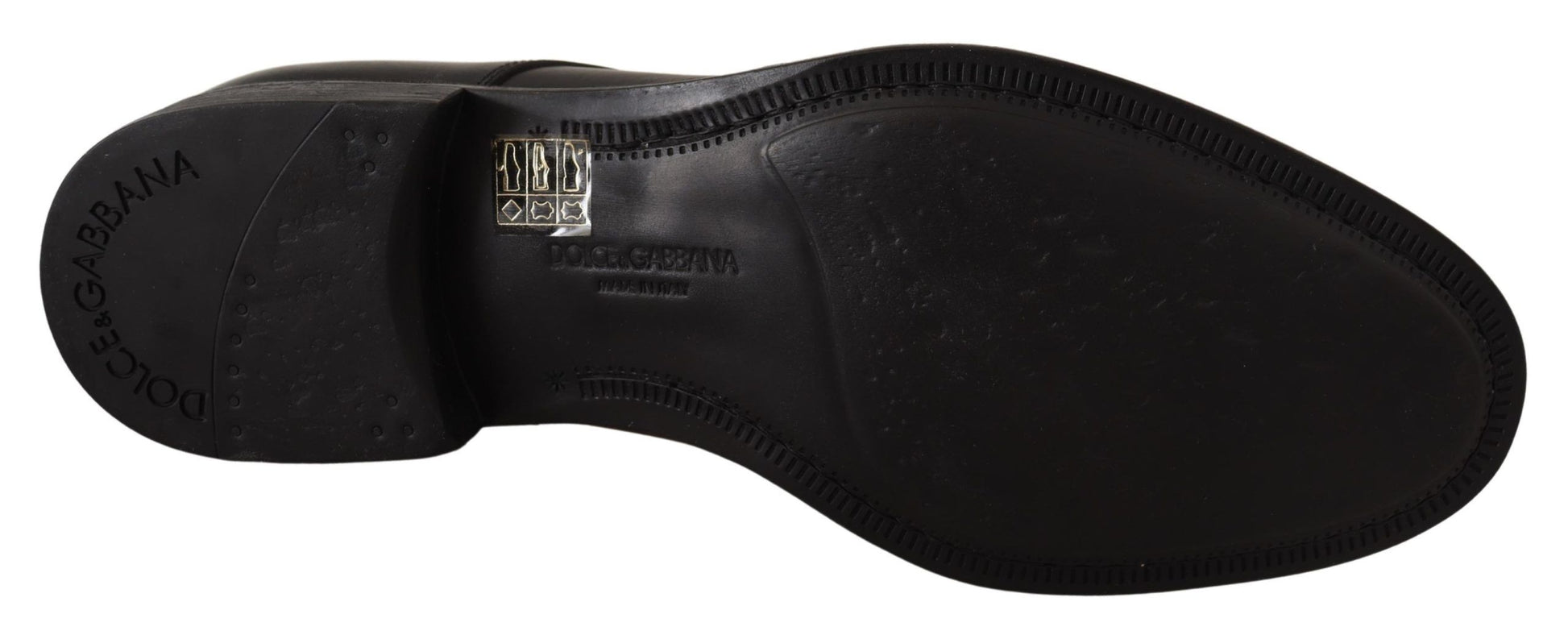 Chaussures Derby Habillées pour Homme en Cuir Noir à Lacets Dolce & Gabbana
