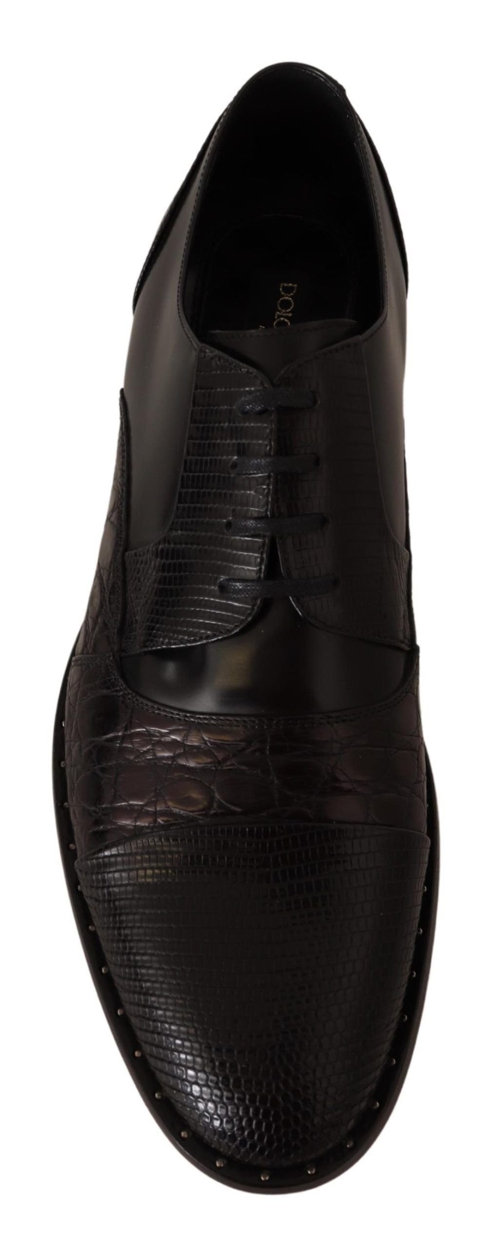 Chaussures habillées Dolce & Gabbana en cuir noir peaux exotiques