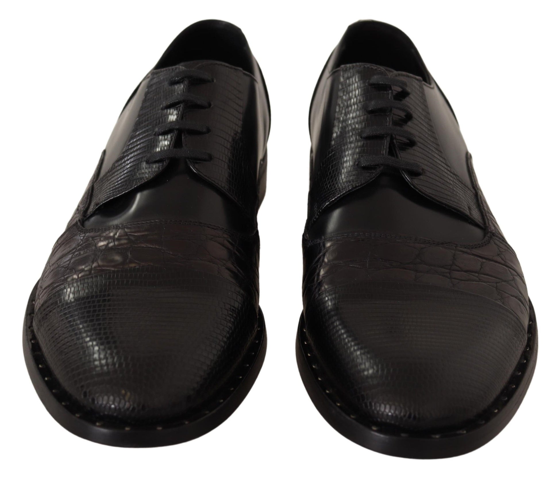 Chaussures habillées Dolce & Gabbana en cuir noir peaux exotiques