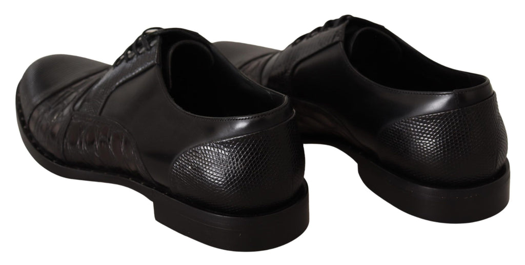 Chaussures habillées Dolce & Gabbana en cuir noir peaux exotiques