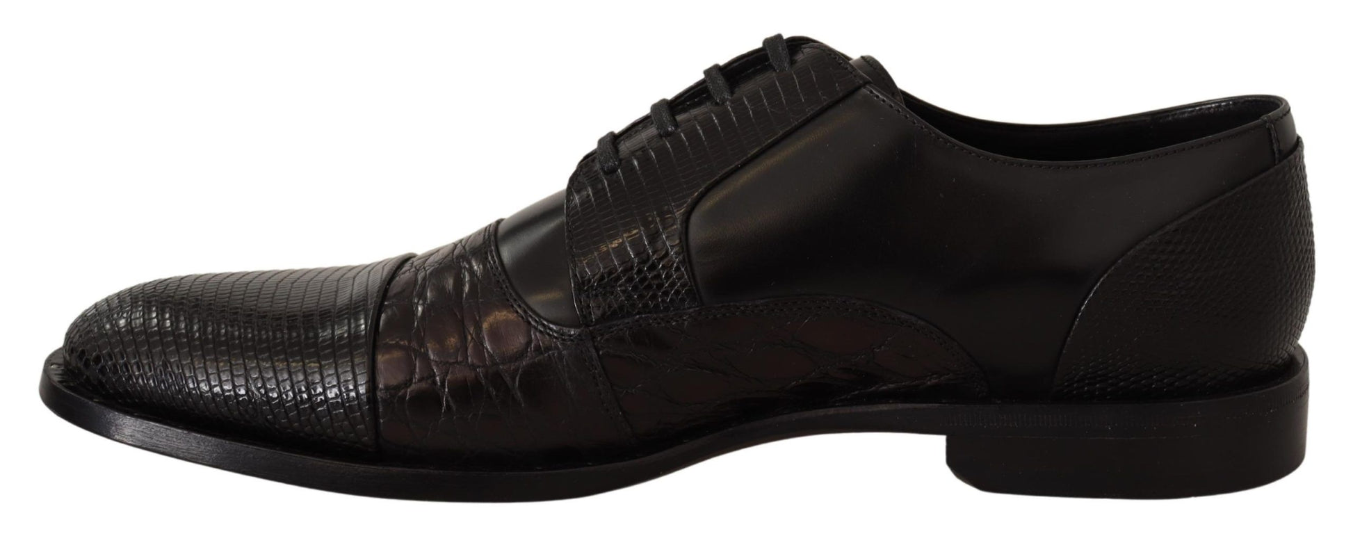 Chaussures habillées Dolce & Gabbana en cuir noir peaux exotiques