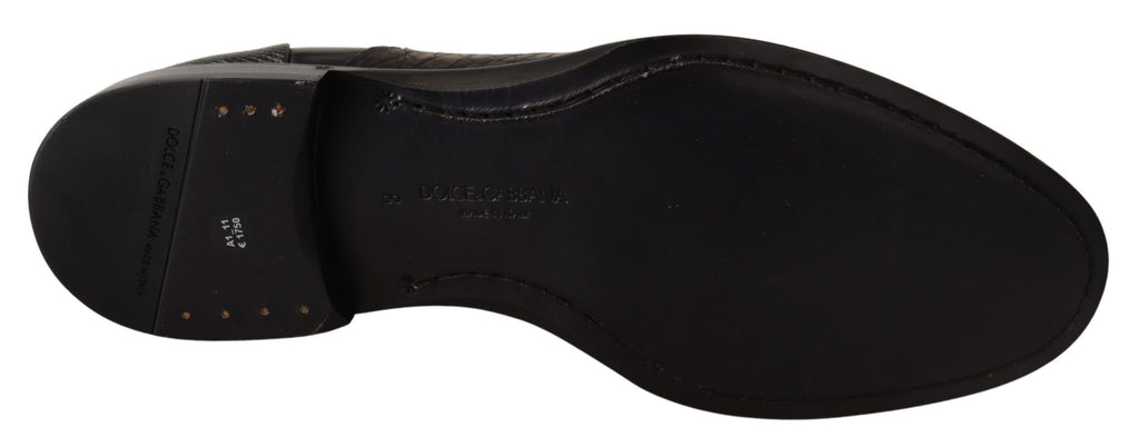 Chaussures habillées Dolce & Gabbana en cuir noir peaux exotiques