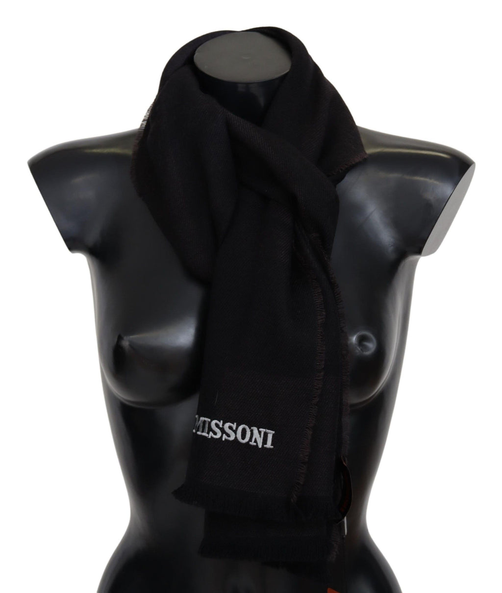 Missoni – Schwarzer Unisex-Halswickelschal aus 100 % Wolle