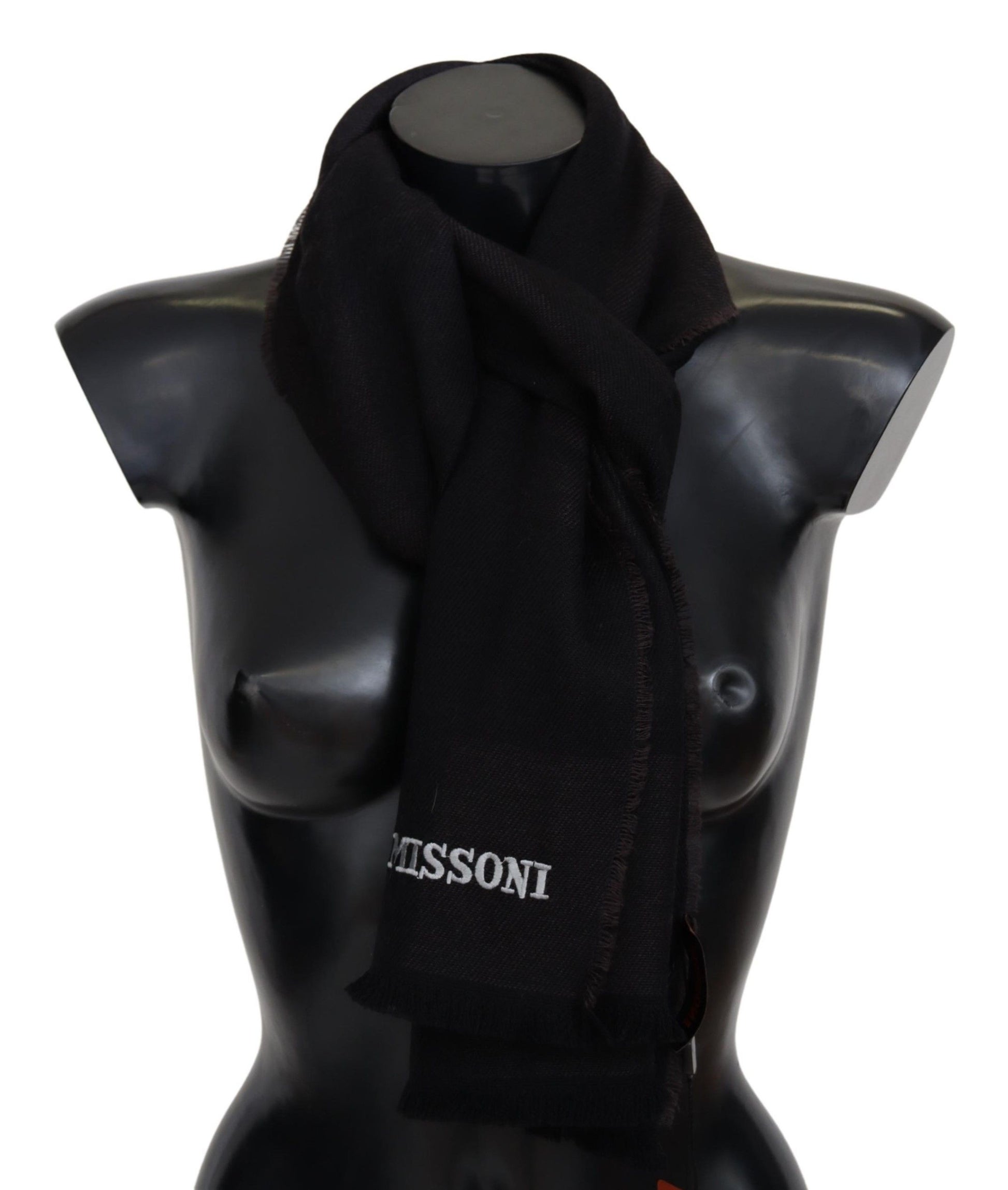 Missoni – Schwarzer Unisex-Halswickelschal aus 100 % Wolle