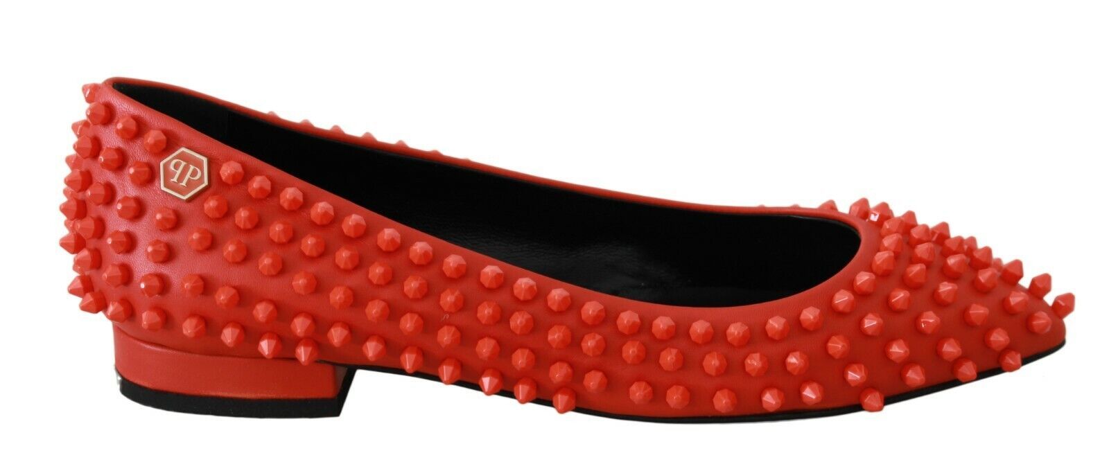 Philipp Plein Ballerines en cuir orange WHAT I DO