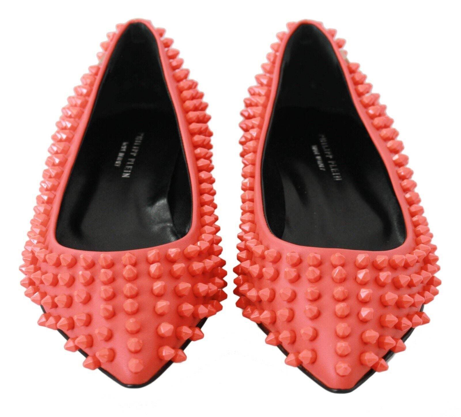 Philipp Plein Ballerines en cuir orange WHAT I DO