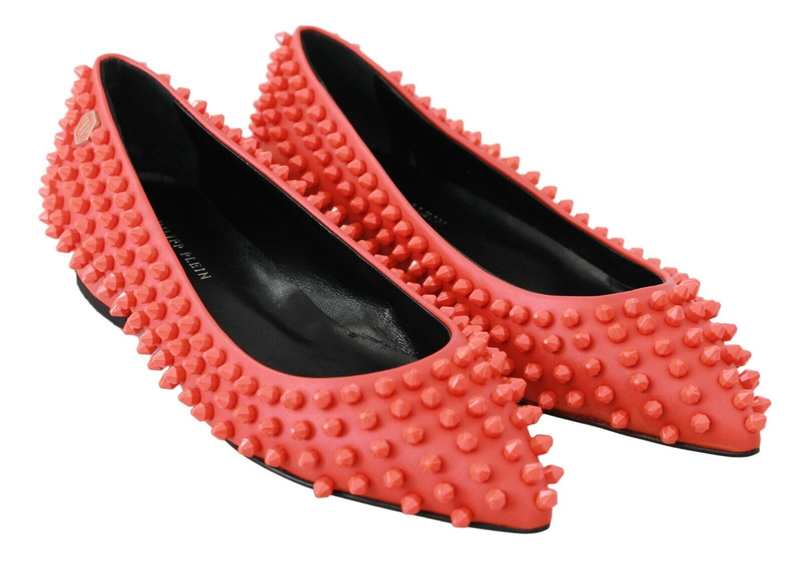 Philipp Plein Ballerines en cuir orange WHAT I DO