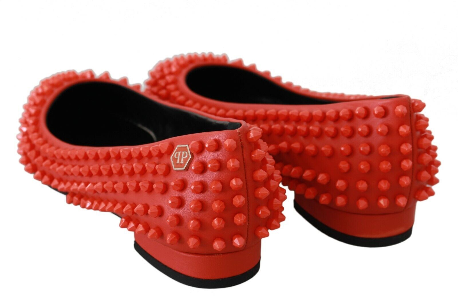 Philipp Plein Ballerines en cuir orange WHAT I DO