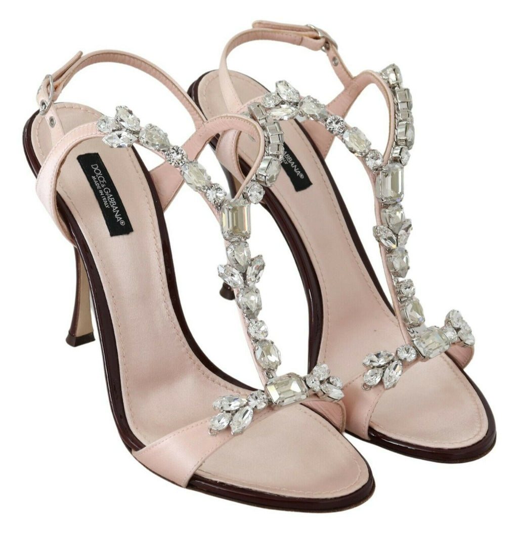 Sandales Keira à talons et cristaux roses Dolce & Gabbana