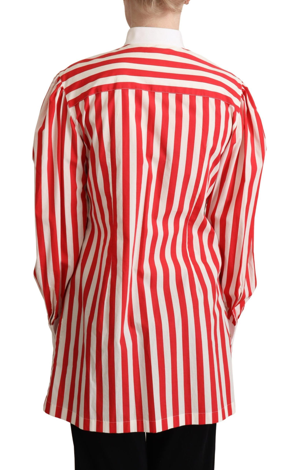 Chemise de cérémonie Dolce & Gabbana à rayures rouges et blanches à manches longues