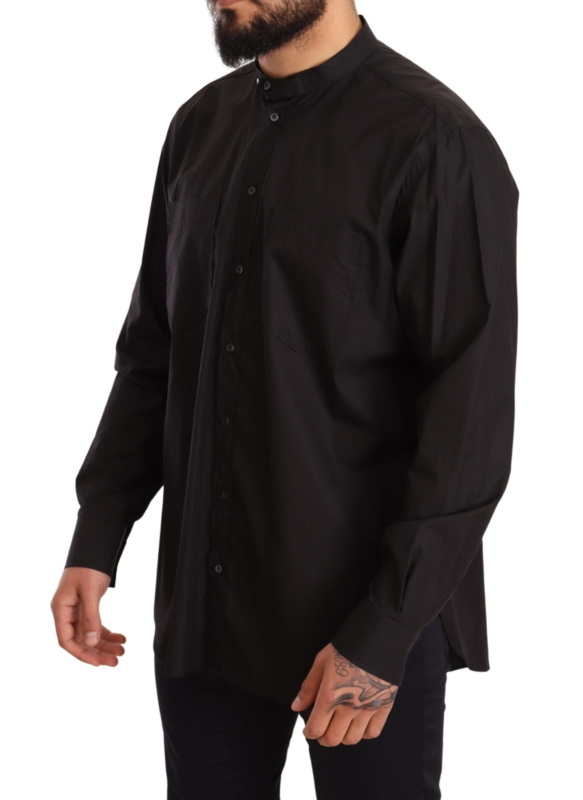Chemise habillée Dolce & Gabbana noire 100 % coton