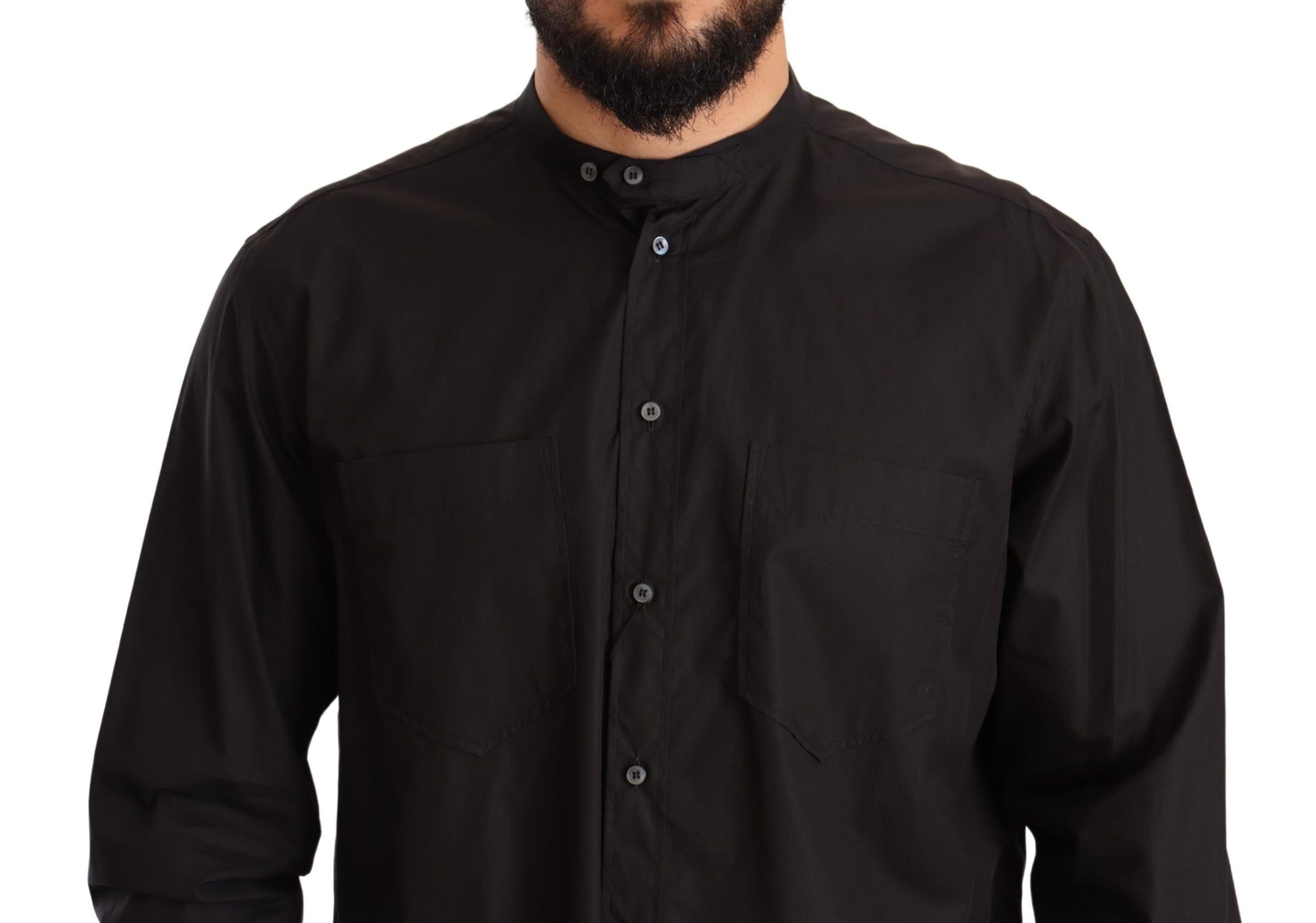 Chemise habillée Dolce & Gabbana noire 100 % coton