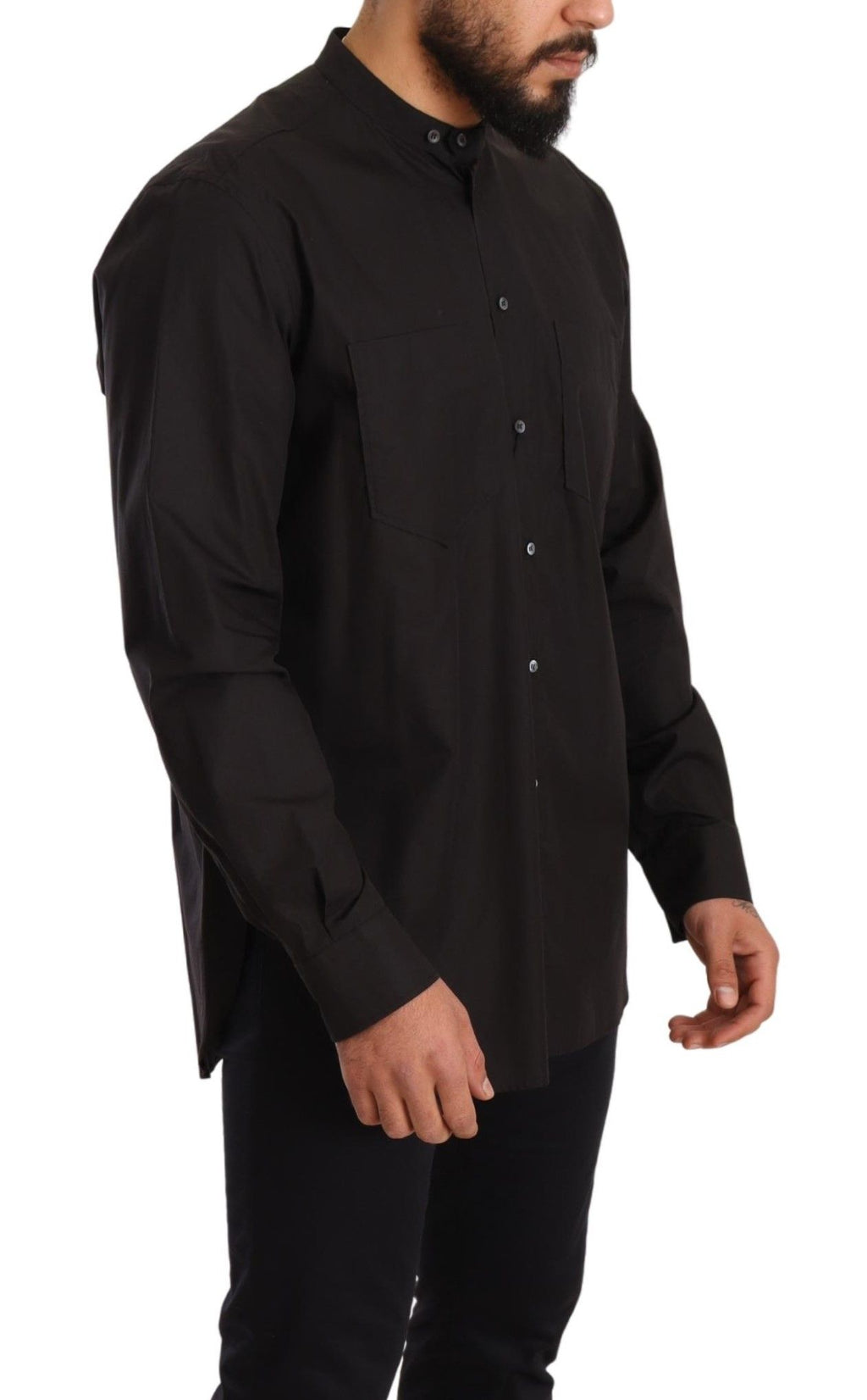 Chemise habillée Dolce & Gabbana noire 100 % coton