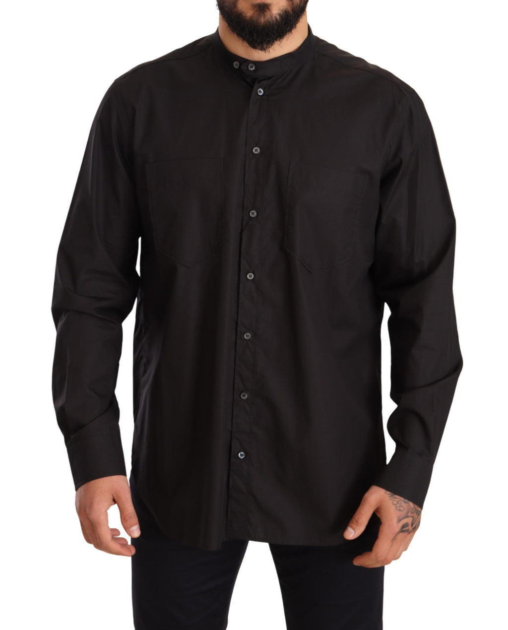 Chemise habillée Dolce & Gabbana noire 100 % coton