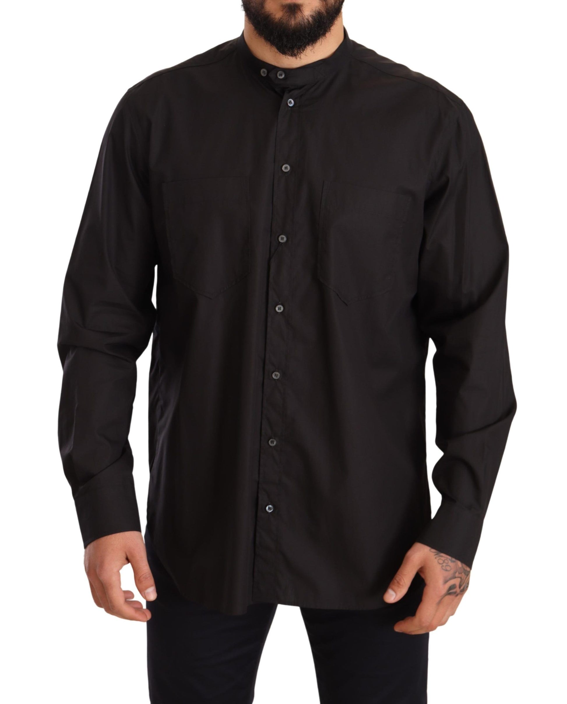 Chemise habillée Dolce & Gabbana noire 100 % coton