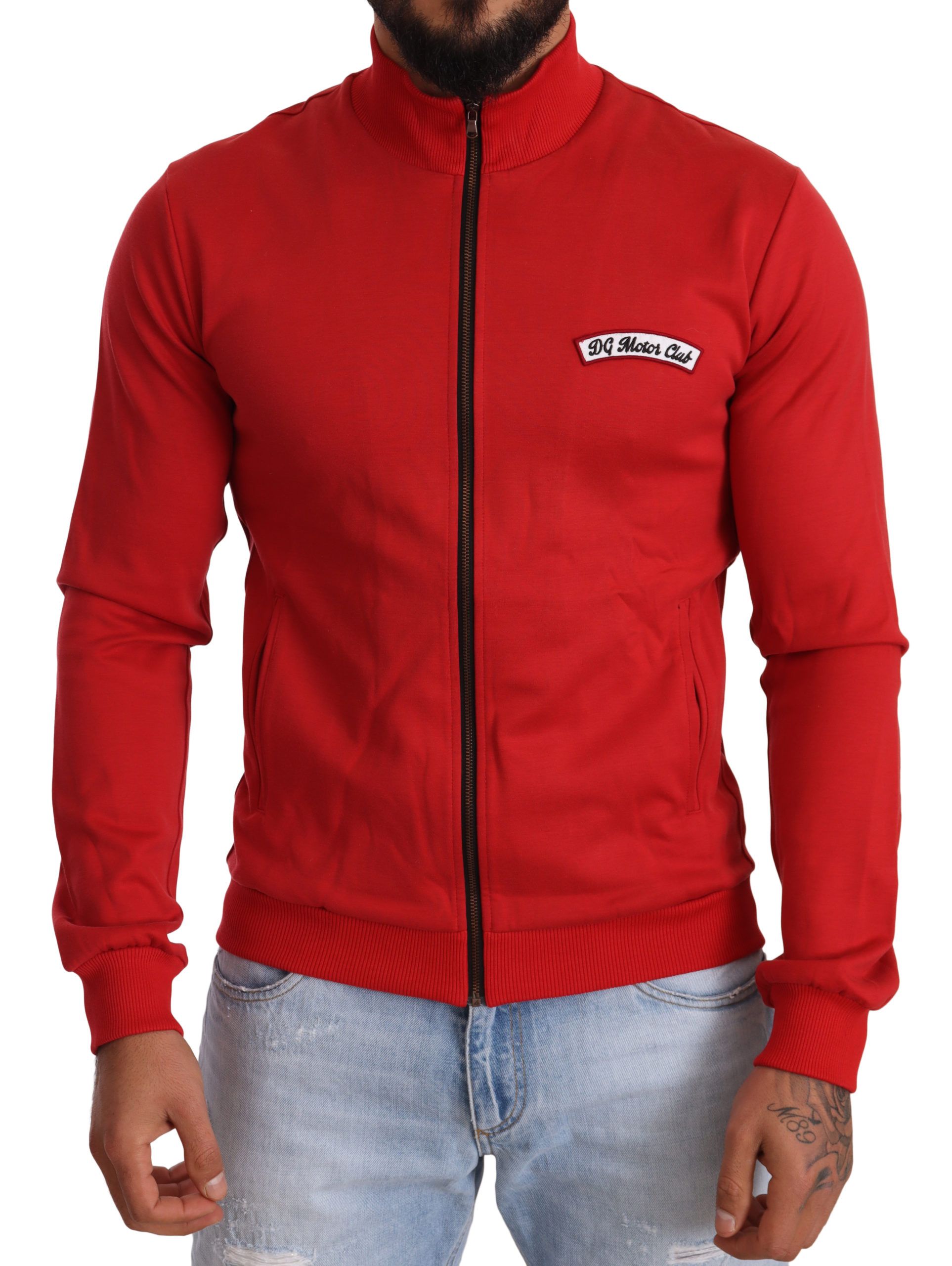 Pull extensible zippé Dolce & Gabbana DG Motor Club rouge