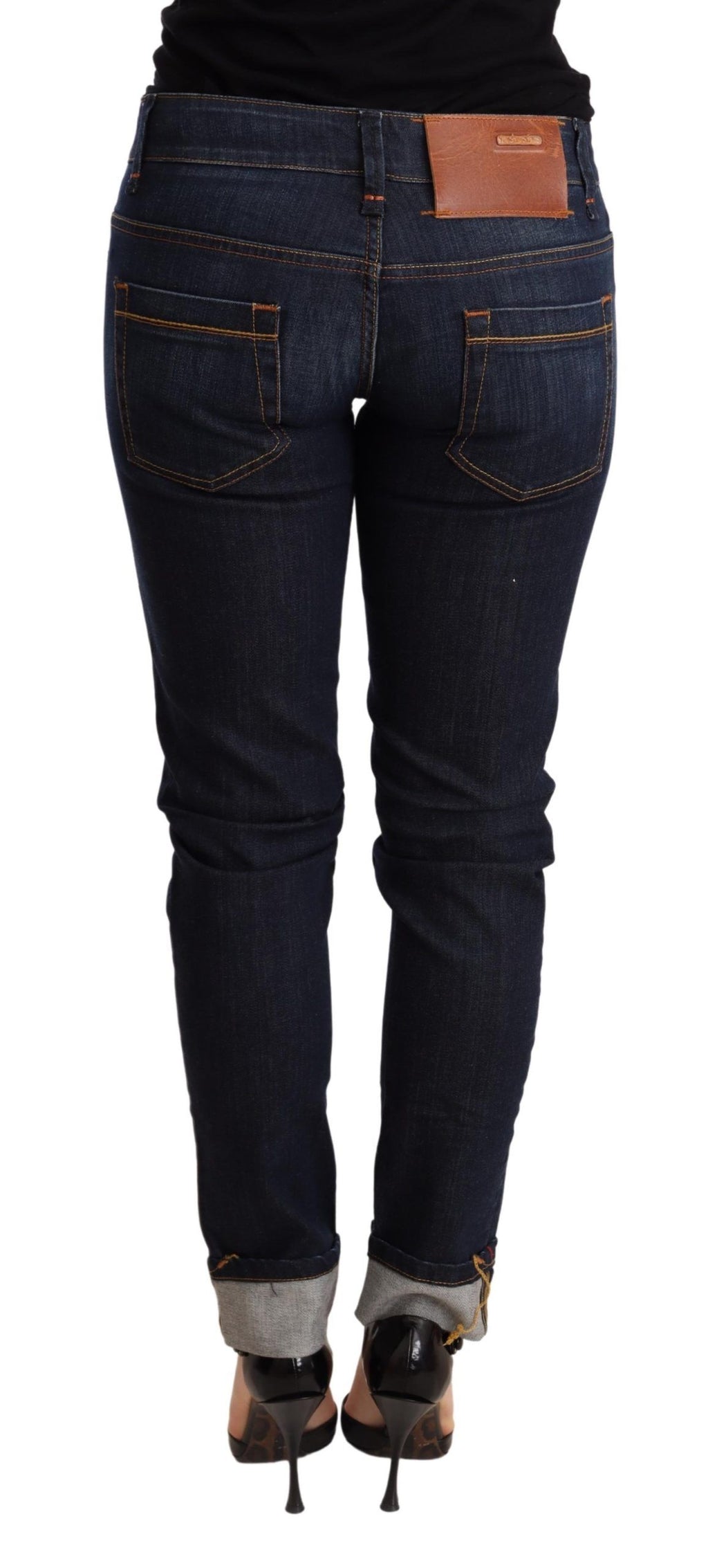 Pantalon en jean skinny Acht délavé bleu taille basse