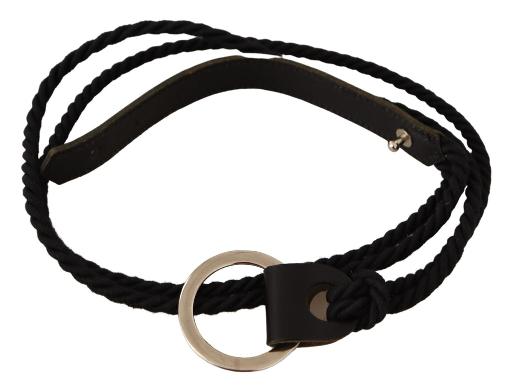 Ceinture fine en cuir noir pour femme MILA SCHÖN avec boucle en métal