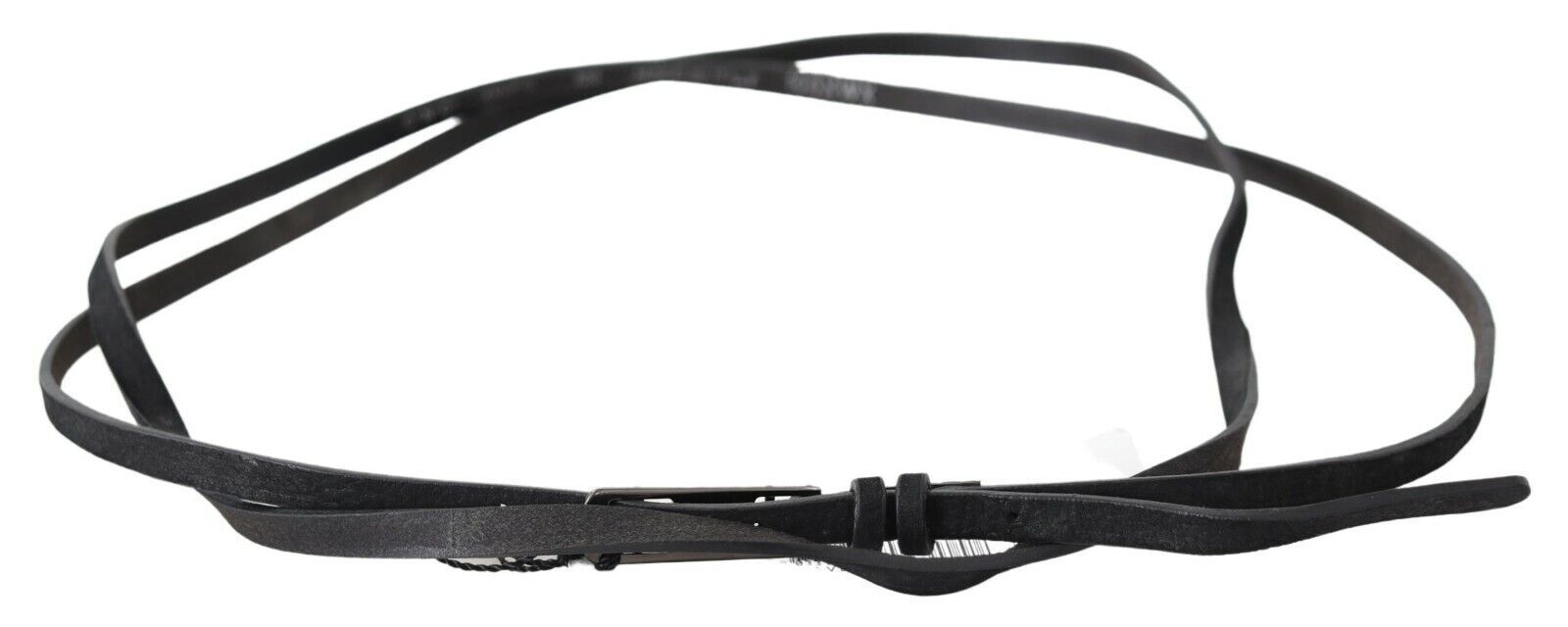 Ceinture Costume National en cuir noir avec boucle à logo
