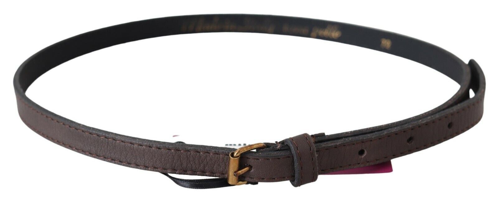 MILA SCHÖN Marron Cuir Véritable Skinny Tendance Foncé