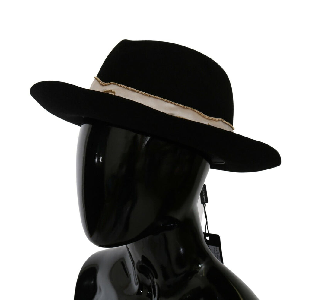Chapeau Panama à larges bords Dolce & Gabbana en lapin noir Amor Gignit
