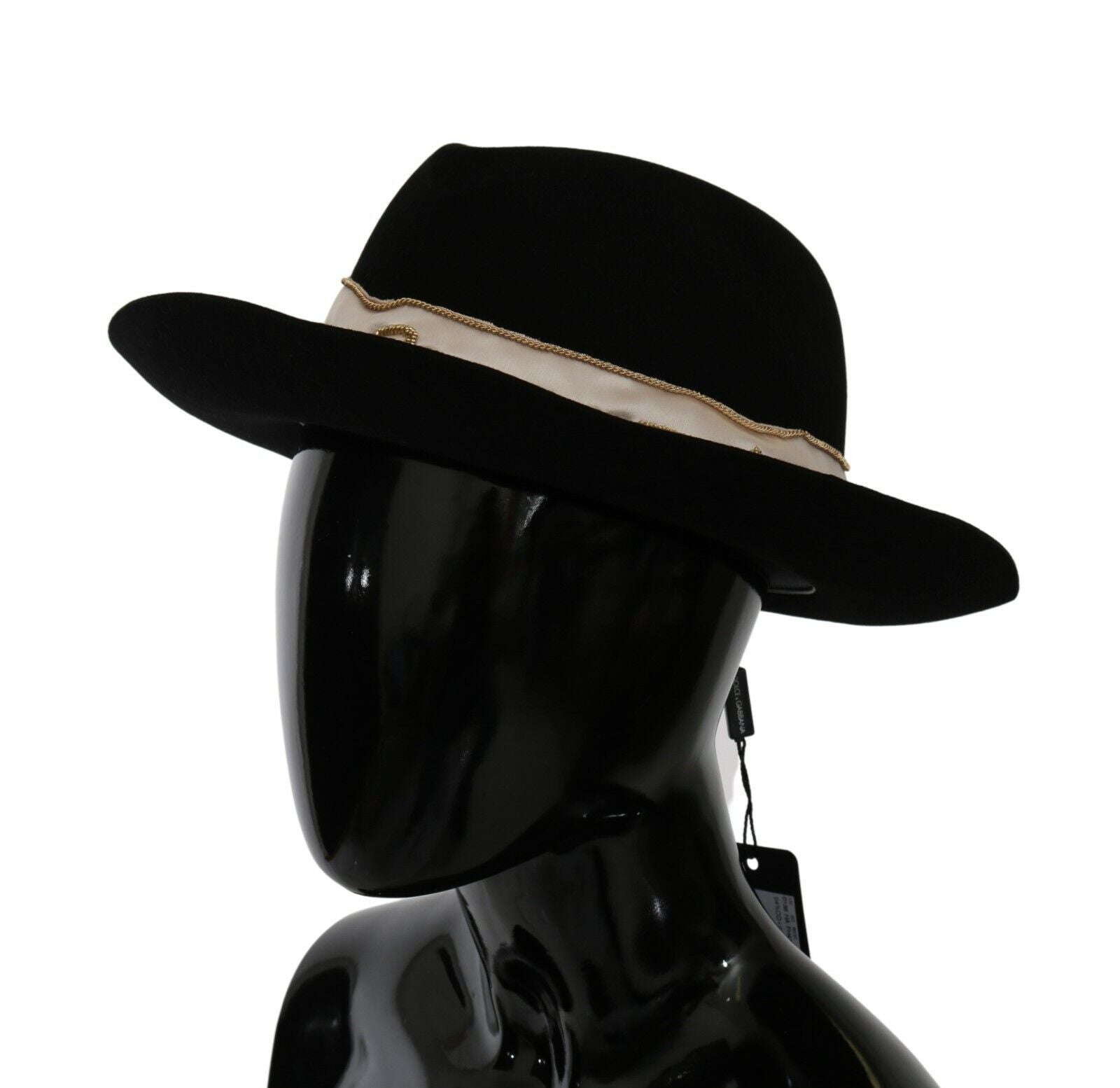 Chapeau Panama à larges bords Dolce & Gabbana en lapin noir Amor Gignit