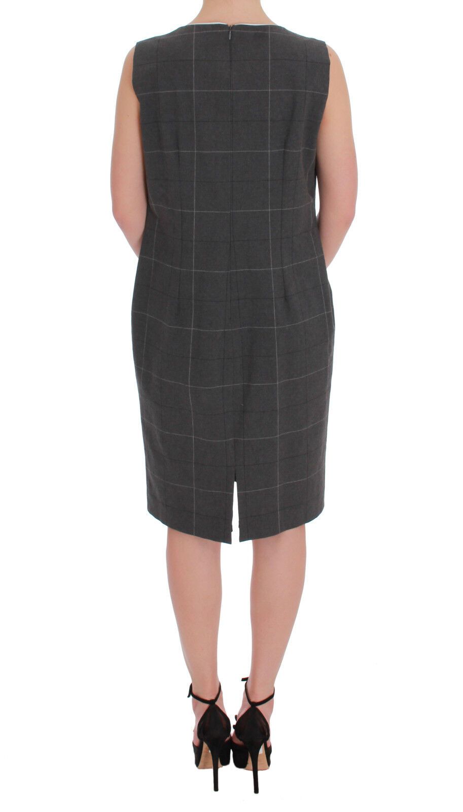 BENCIVENGA Ensemble Costume Robe Blazer en Coton à Carreaux Gris