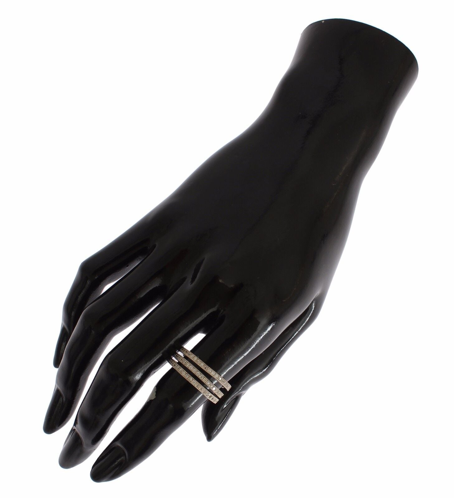 Nialaya Silver Damen-Ring aus 925er Sterlingsilber mit klarem Zirkonia