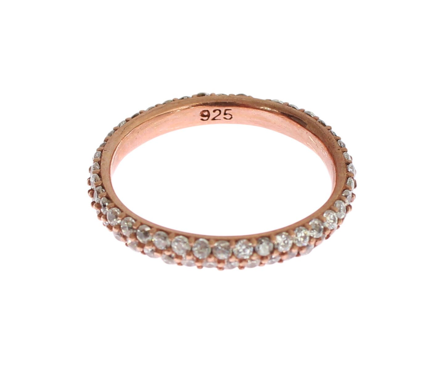 Nialaya Ring aus Roségold und 925er Silber mit klaren Zirkoniasteinen