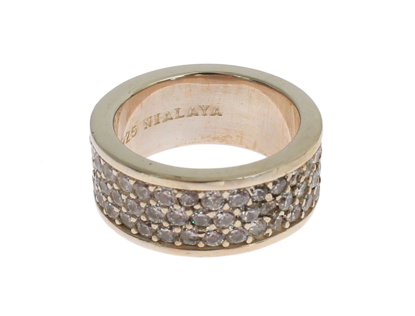 Nialaya Silber Damenring aus 925er Sterlingsilber mit Zirkonia