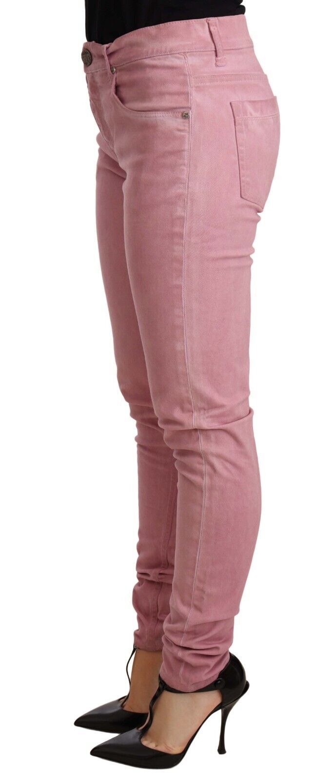 Acht Jean Skinny Femme Coupe Slim en Coton Rose