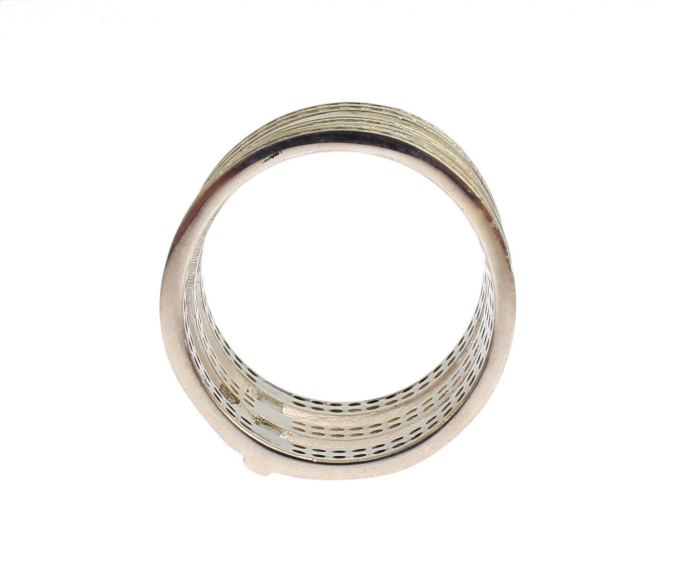 Nialaya Authentischer Damenring aus 925er Sterlingsilber mit klarem Zirkonia