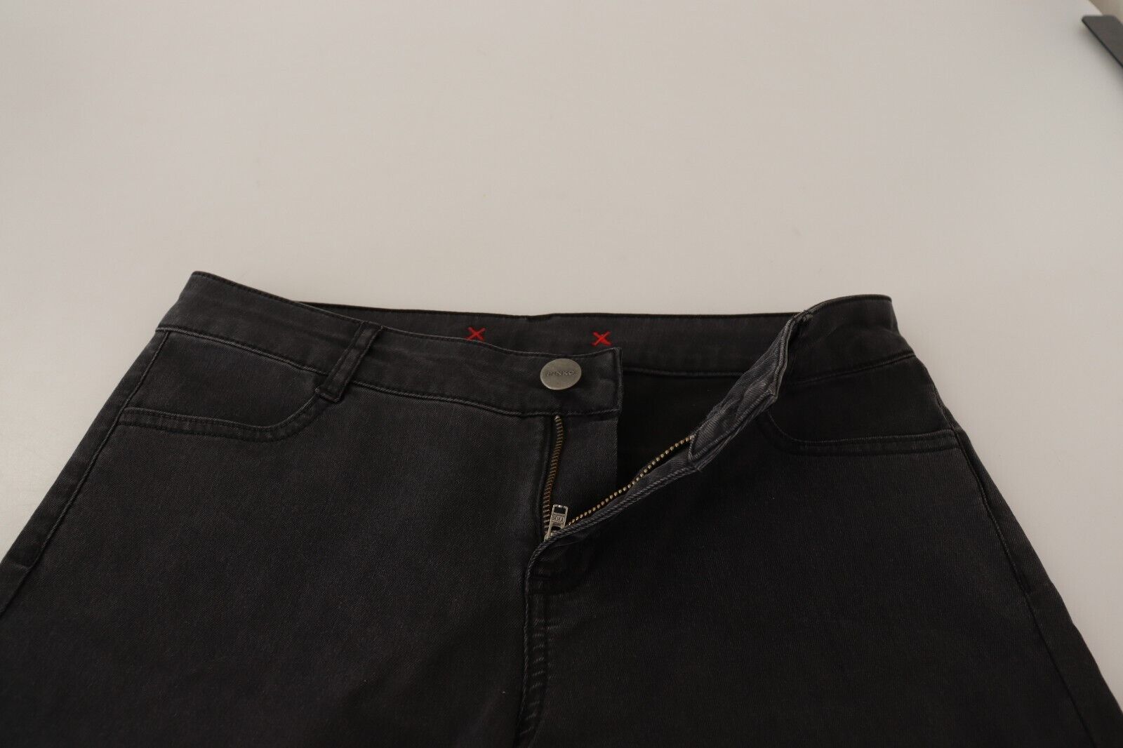 PINKO Schwarze Skinny-Jeans aus Baumwollstretch mit mittlerer Taille für Damen