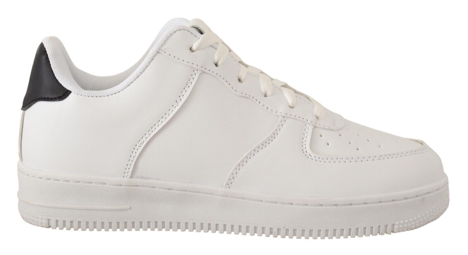 SIGNS Weiße Leder Perforierte Schnürschuhe Casual Herrenschuhe
