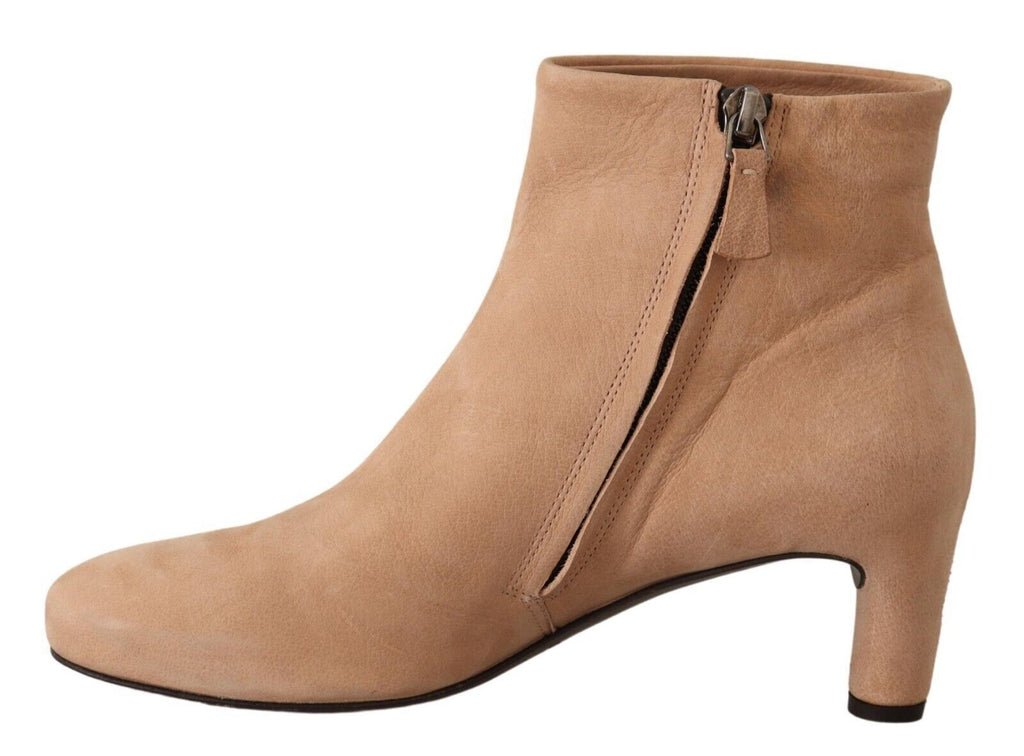 DEL CARLO Escarpins Mi-hauts en Daim Beige