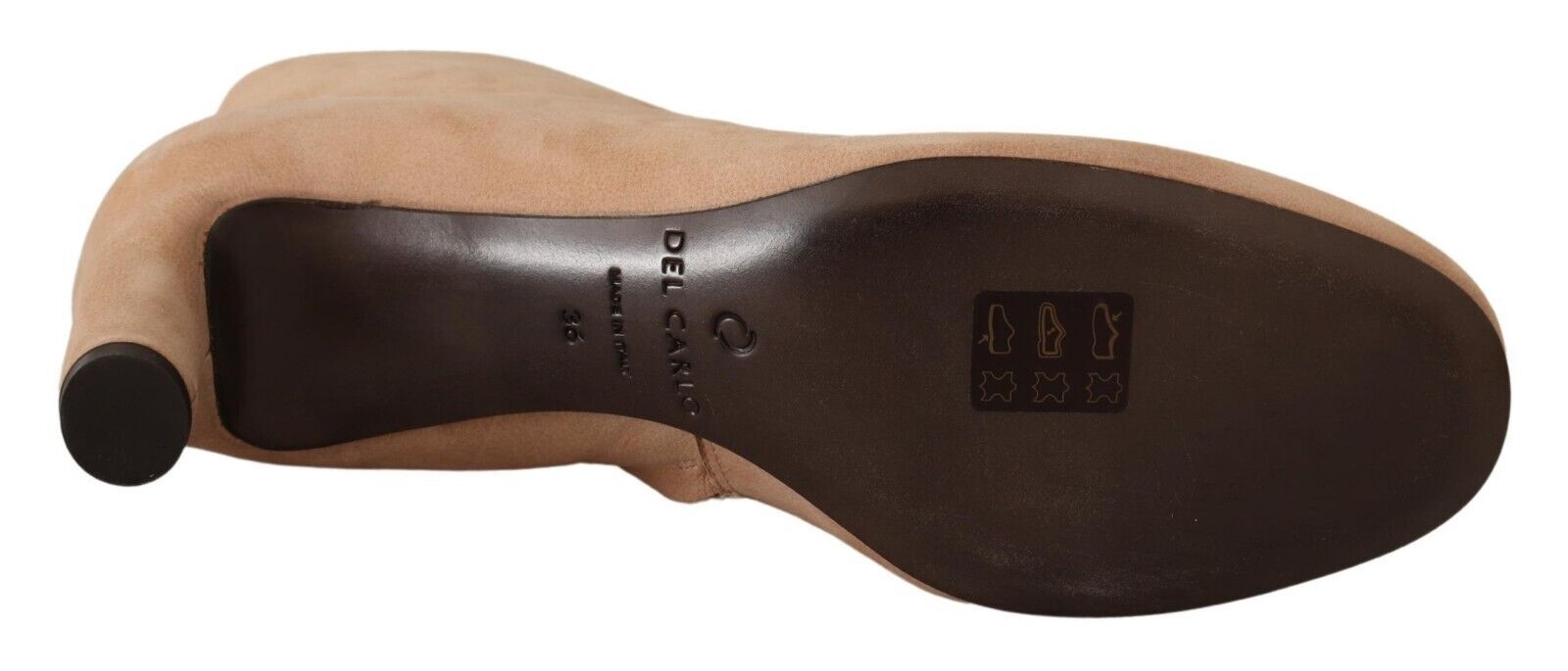 DEL CARLO Escarpins Mi-hauts en Daim Beige