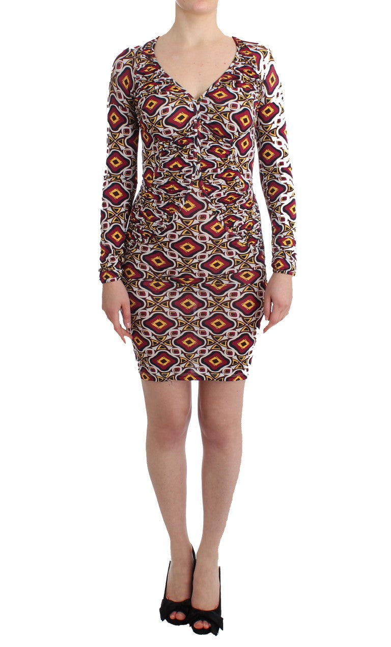 Robe droite GF Ferre en viscose multicolore à manches longues