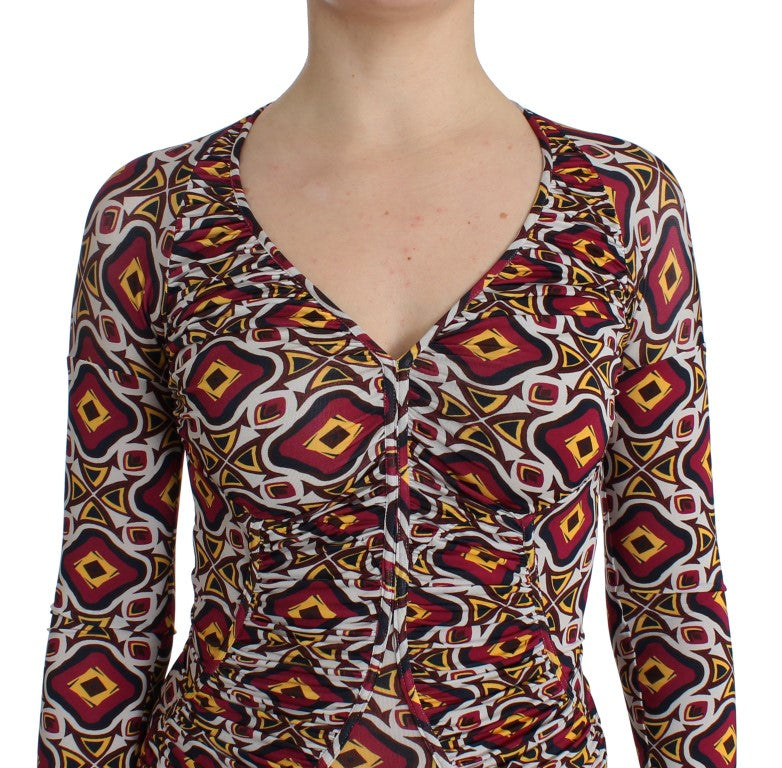 Robe droite GF Ferre en viscose multicolore à manches longues