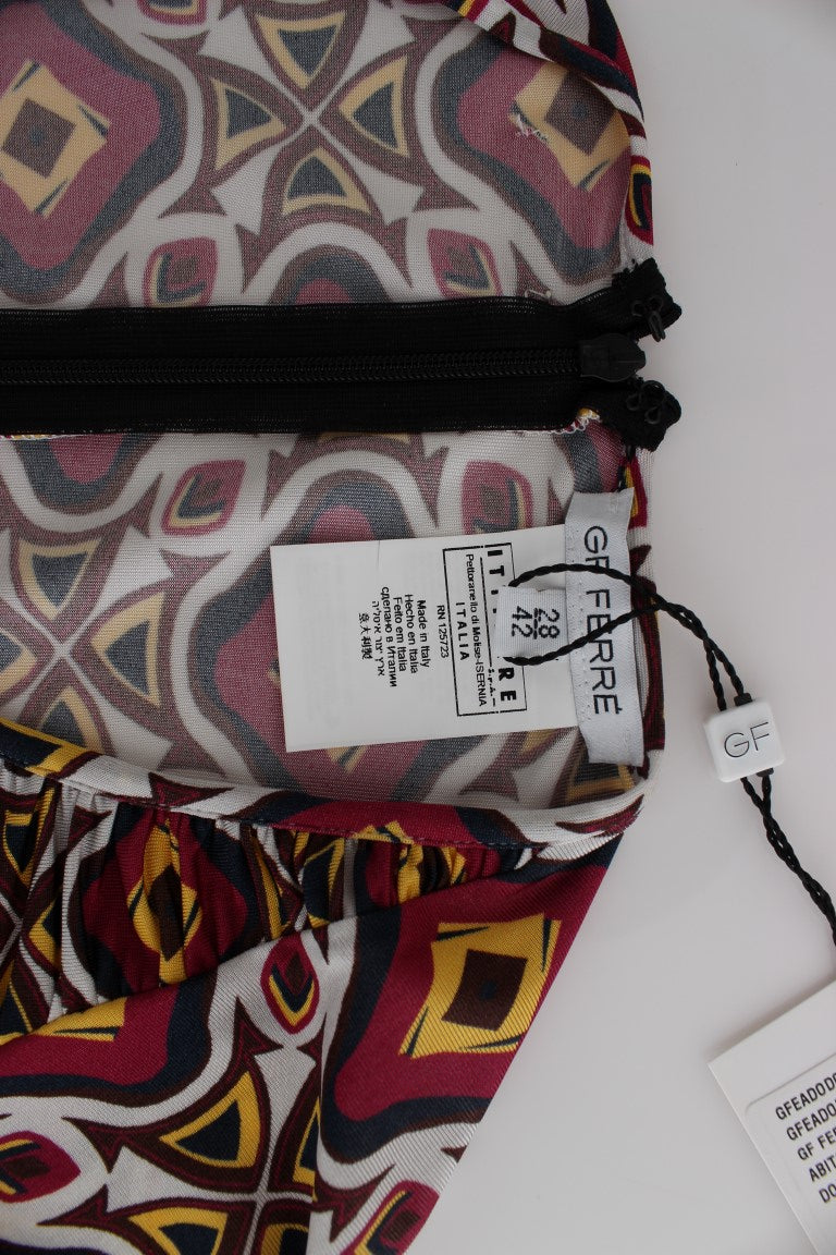 Robe droite GF Ferre en viscose multicolore à manches longues