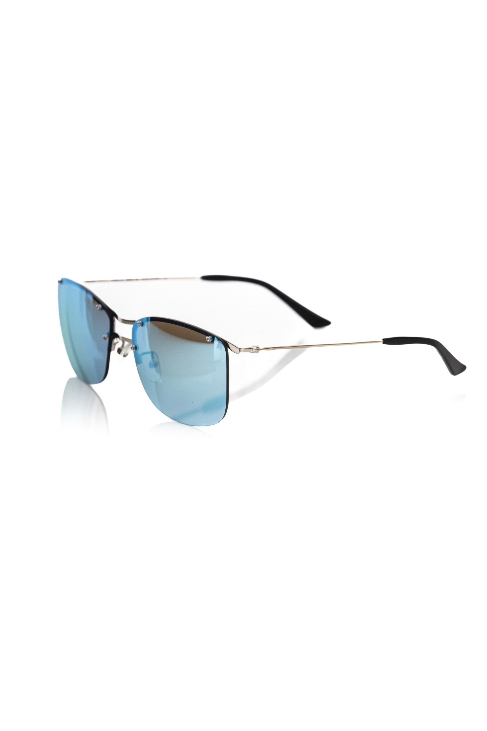 Frankie Morello Silber Metallic Herren-Sonnenbrille