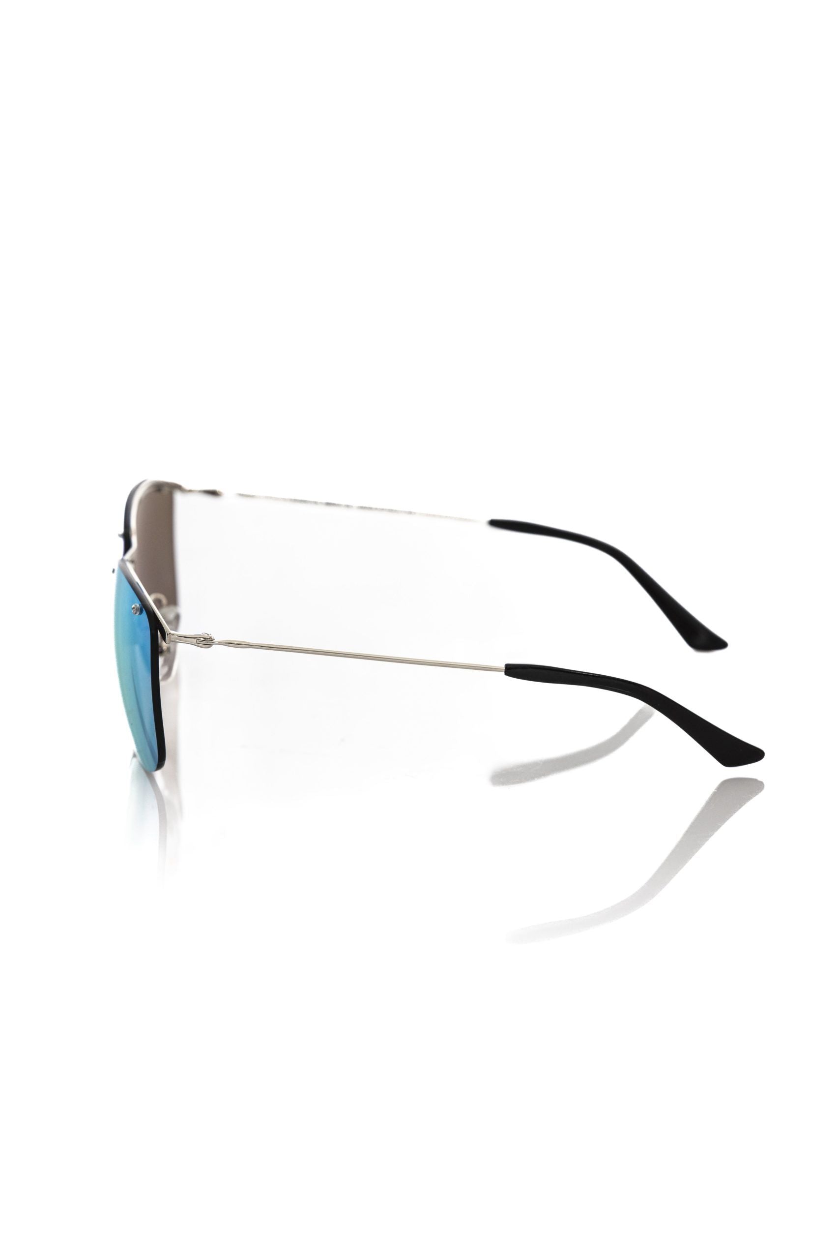 Frankie Morello Silber Metallic Herren-Sonnenbrille