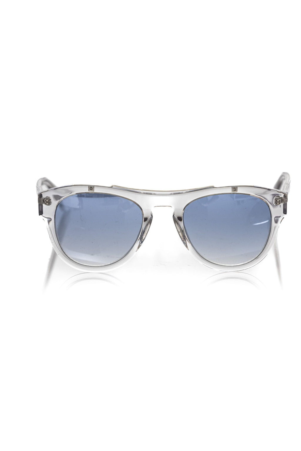 Frankie Morello Weiße Acetat-Sonnenbrille für Herren