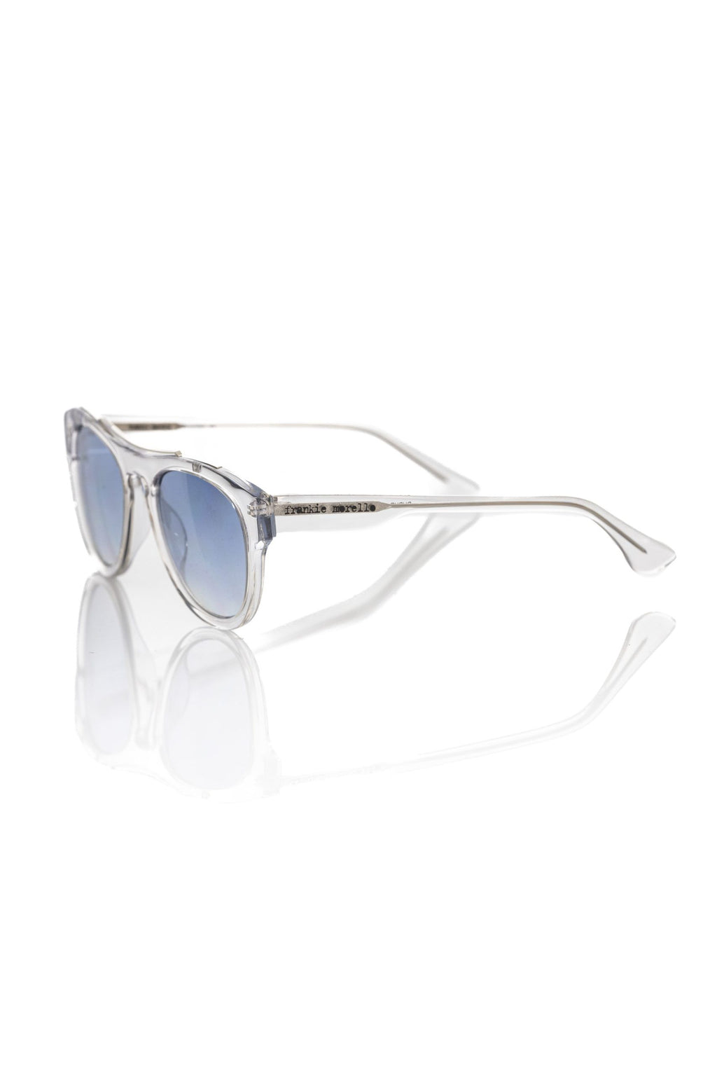 Frankie Morello Weiße Acetat-Sonnenbrille für Herren