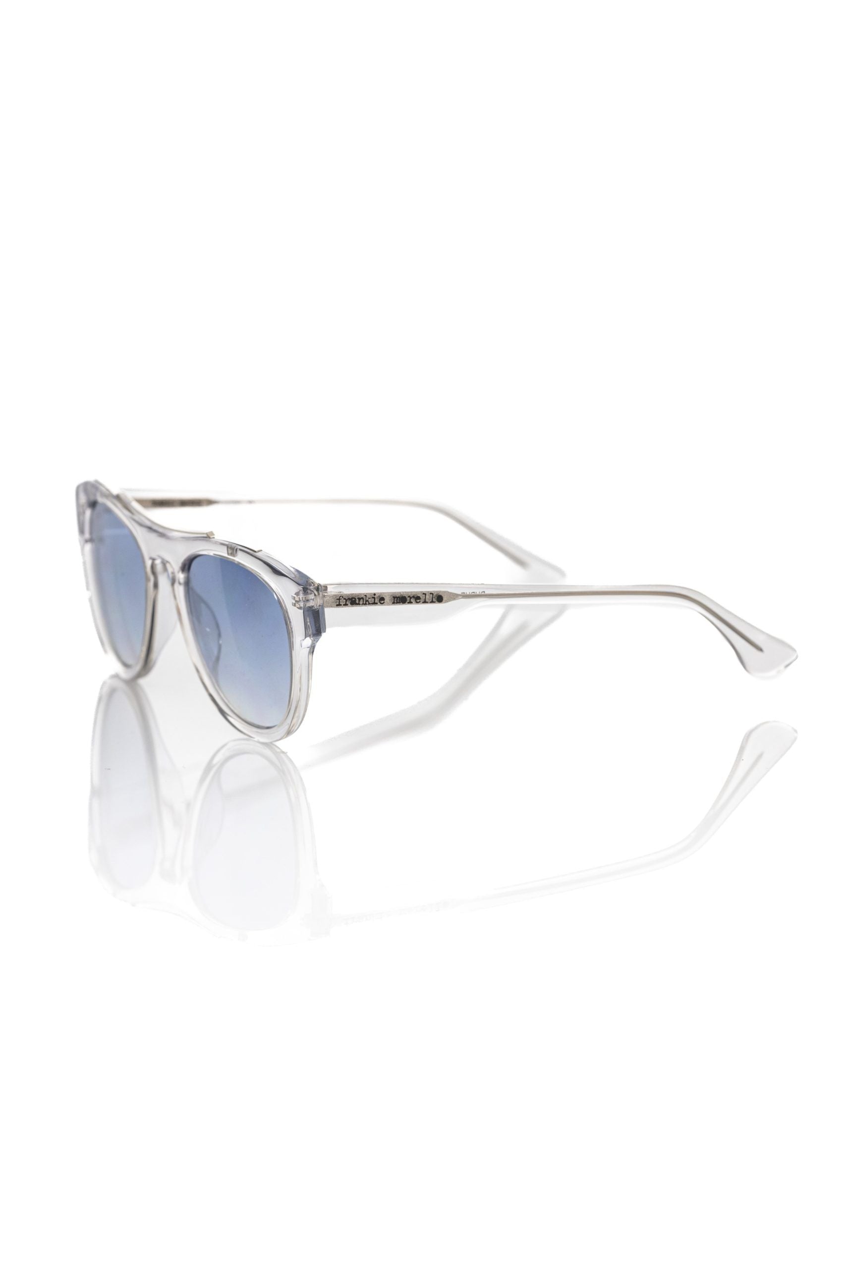 Frankie Morello Weiße Acetat-Sonnenbrille für Herren