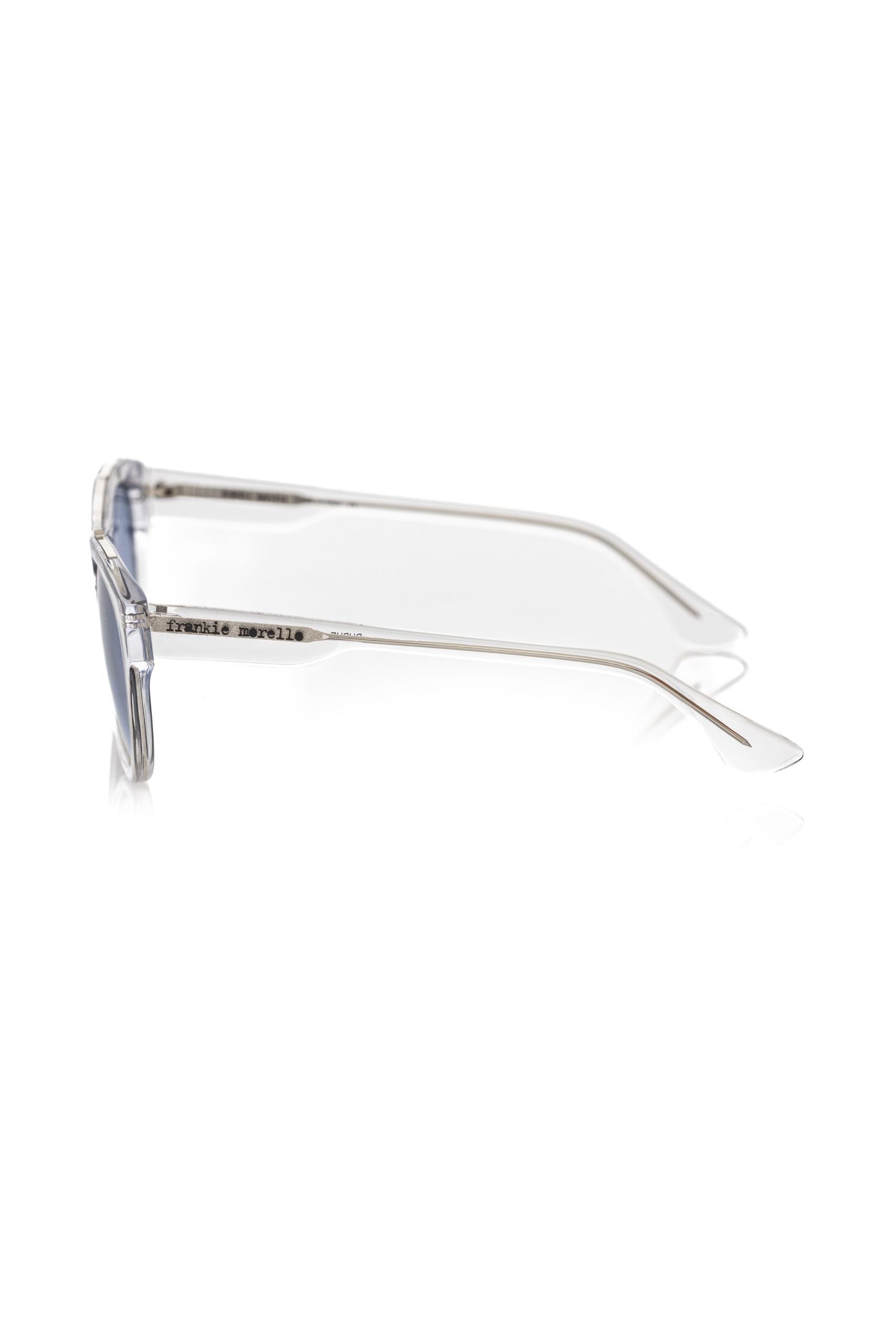 Frankie Morello Weiße Acetat-Sonnenbrille für Herren