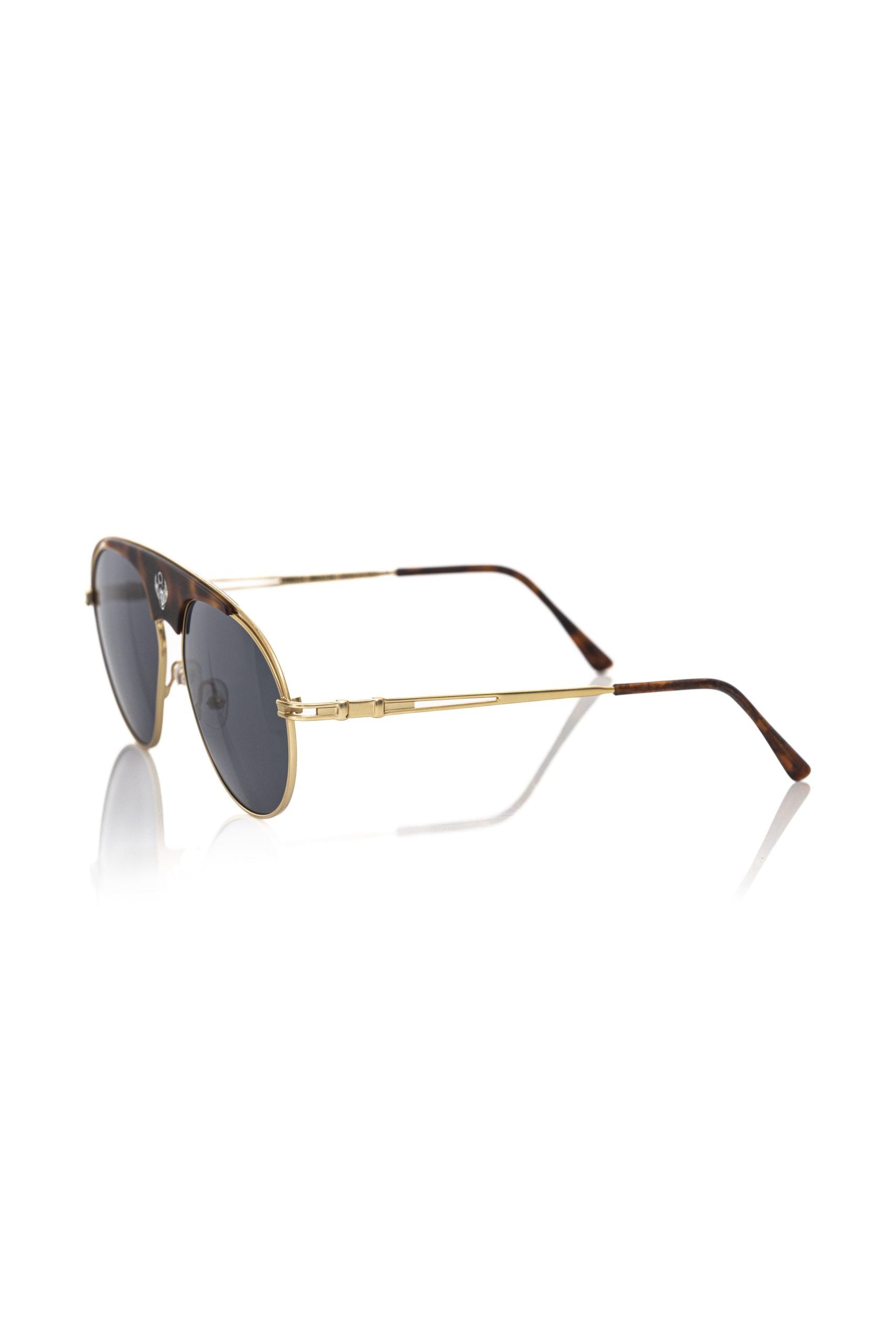 Frankie Morello Braune Metallic-Sonnenbrille für Herren